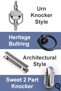 Solid-core door knocker examples