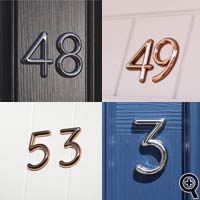 Sweet door numbers examples