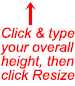 click & type your overall height here