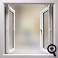 French window wide open