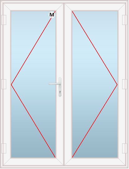 Standard Size uPVC French Doors